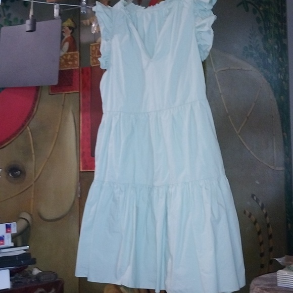 Fun Light Green Ruffle Dress - Picture 3 of 4